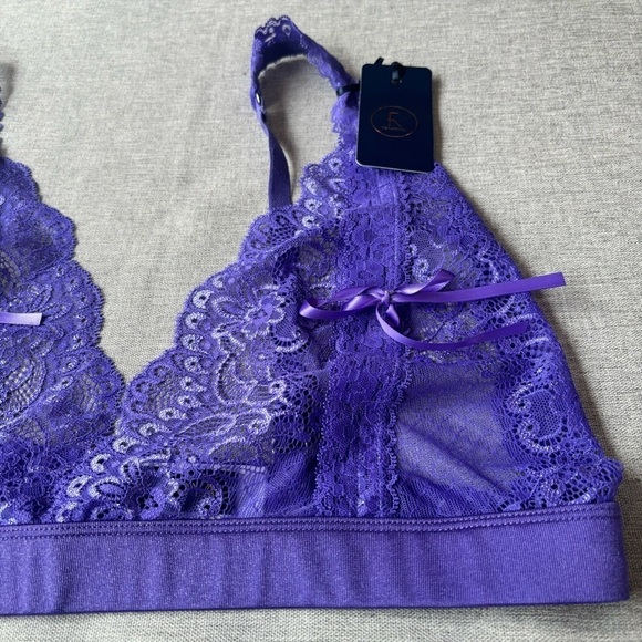 Plus Size Portia Split Cup Bralette, Purple, Size Small (16W) - Picture 8 of 8